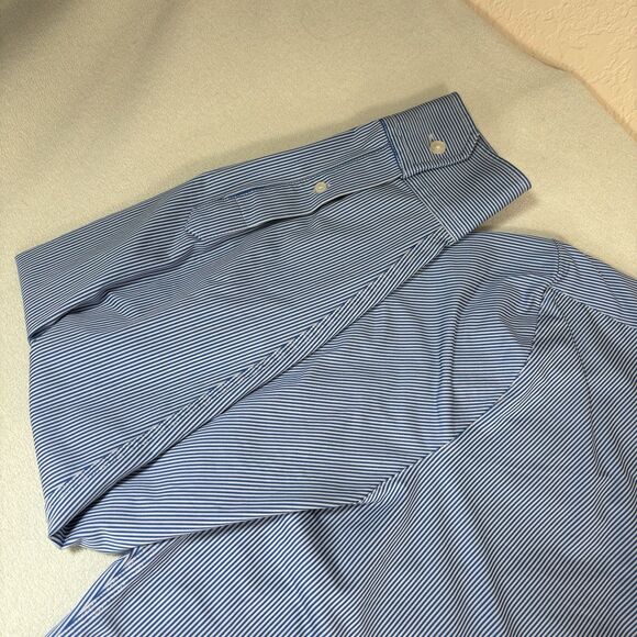 Rhone Commuter Dress Shirt Mens XL Blue Button Up Long Sleeve Style 100202 Golf - Picture 4 of 8